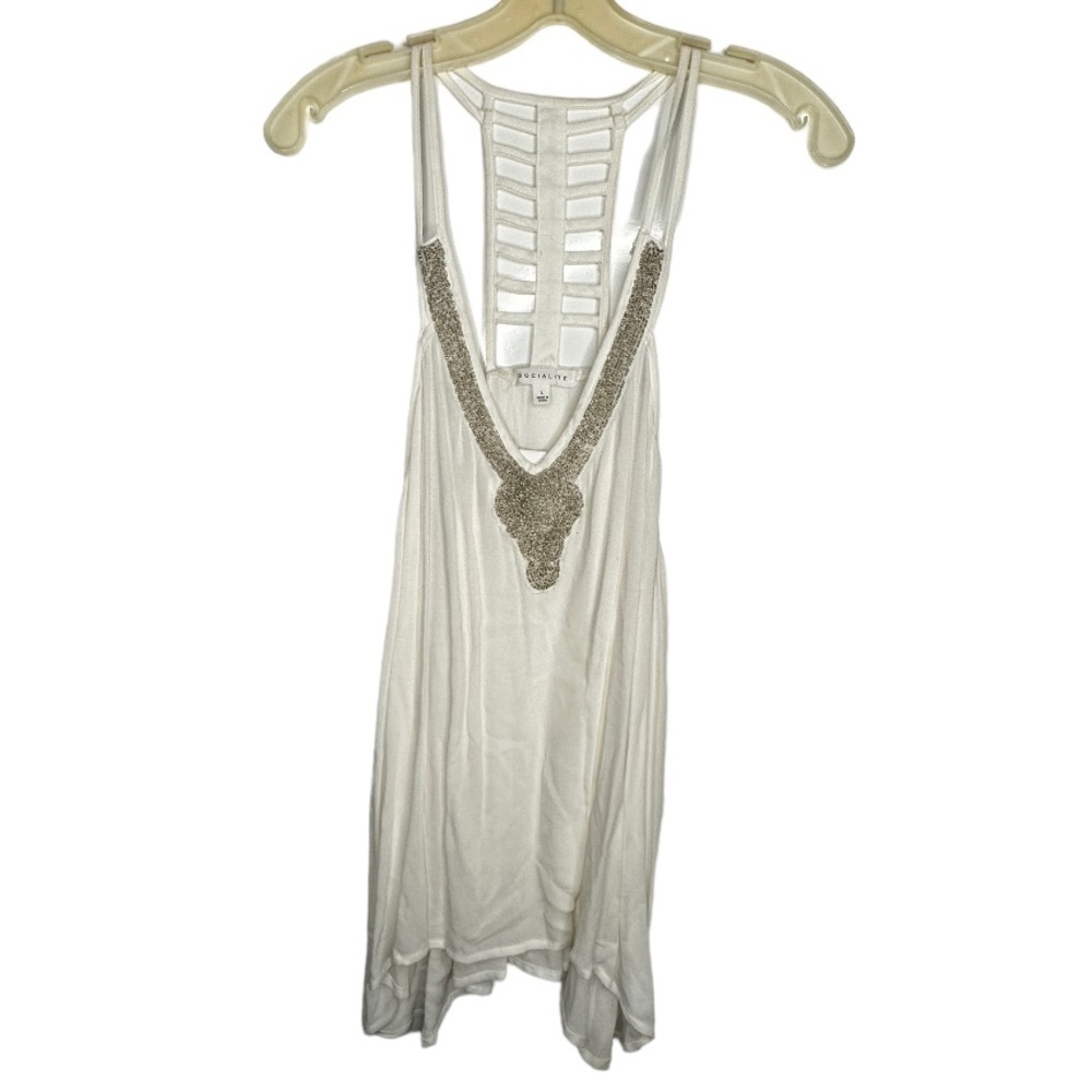 Socialite Beaded Top NWT
